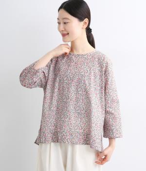 リバティプリントプルオーバー(ピンク-F)