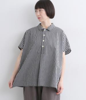 タイプライターヘンリーネックカラードプルオーバー