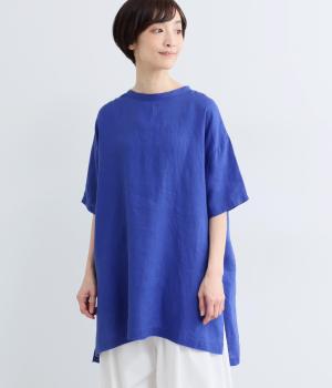 ヘンププルオーバーチュニック(ブルー-F)