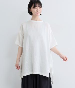 ヘンププルオーバーチュニック(ホワイト-F)