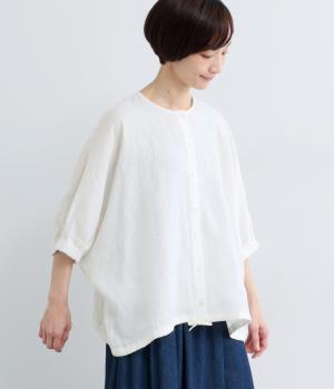 ヘンプドルマンブラウス(ホワイト-F)