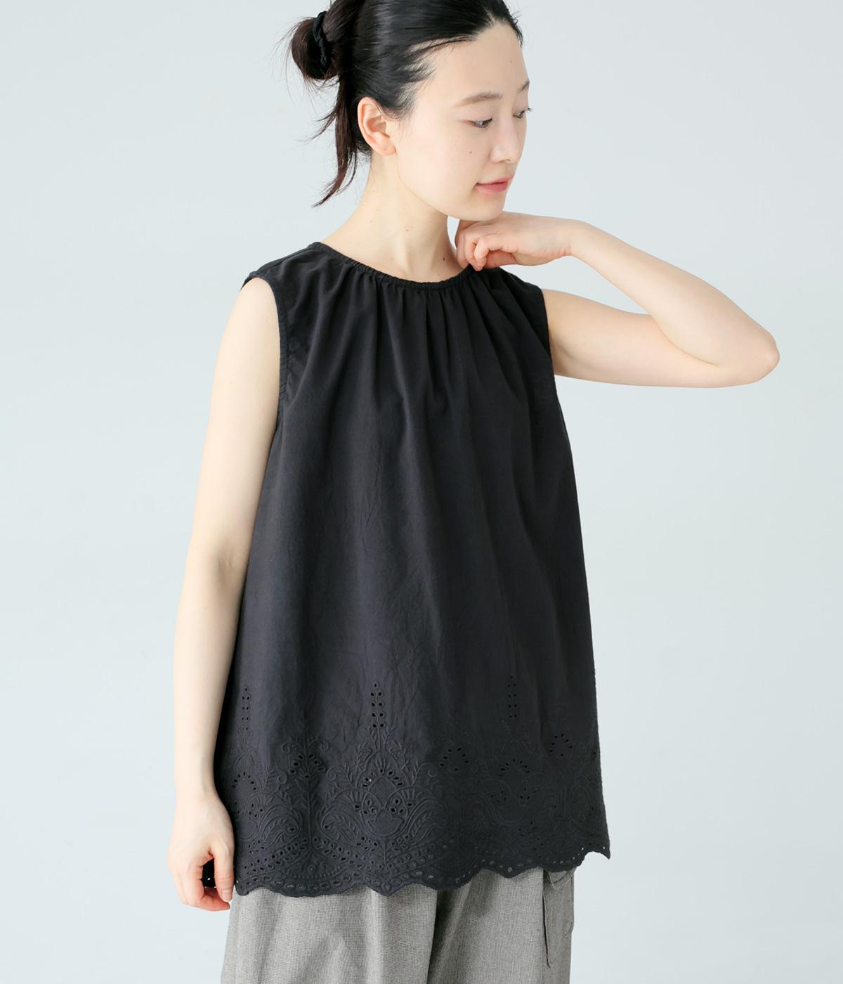 コットン裾刺繍ノースリーブトップス｜HEAVENLY（ヘブンリー）の商品詳細