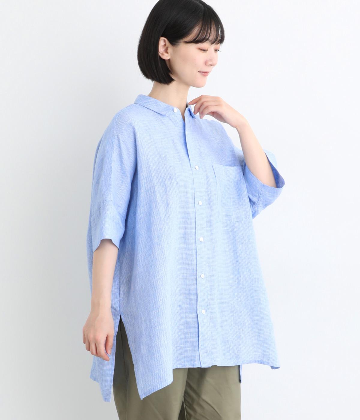 リネンチェックワイドシャツチュニック｜HEAVENLY（ヘブンリー）の商品詳細