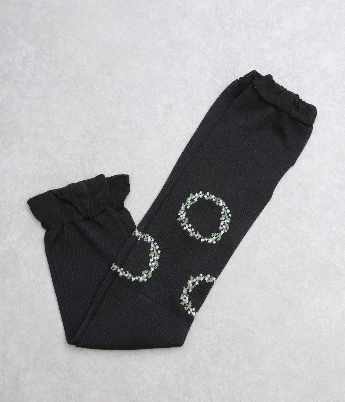 レーヨンシルクリースアームカバー(ブラック-F)