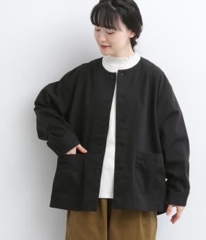 コットンツイルノーカラージャケット