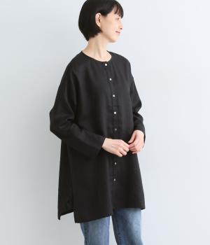 ヘンプワイドチュニック(ブラック-F)