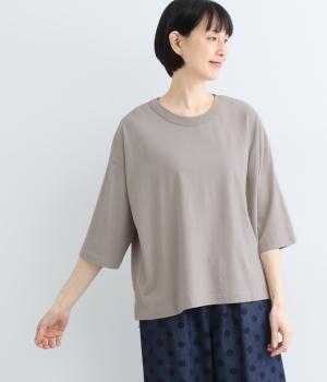 オーガニックコットン7分袖Tシャツ(グレー-F)