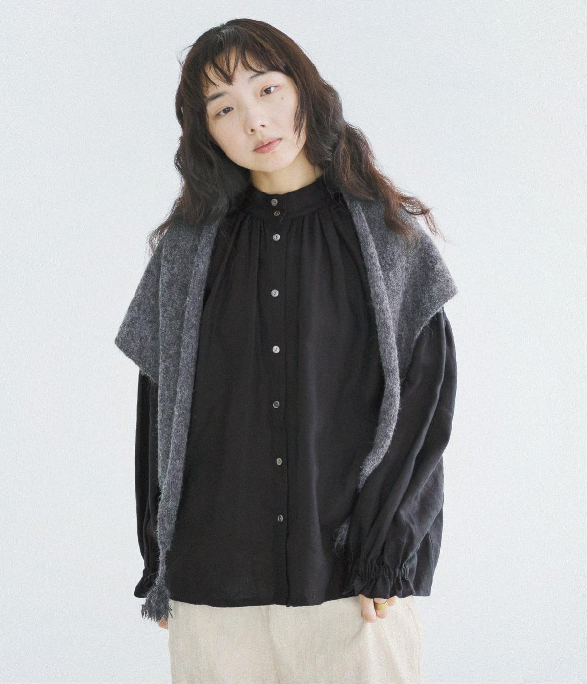 【美品】ネストローブ ブラウス ギャザー 麻 リネン ゆったり 洗える 春夏 リネンハイネックギャザーブラウス｜HEAVENLY（ヘブンリー）の商品詳細