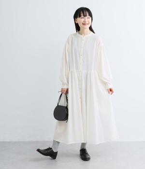 コットンキャンブリックギャザーワンピース(オフ-F)