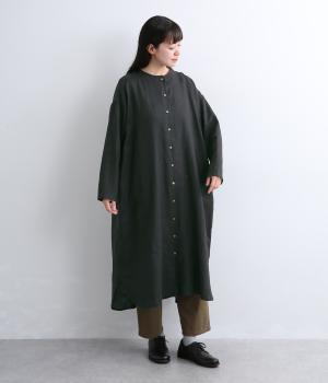 リネンバックタックワンピース（ブラック・F）