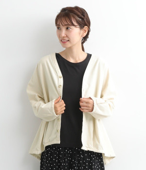 フランネル　カルディガンシャツ(アイボリー-ONESIZE)