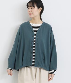 フランネル　カルディガンシャツ(アッシュブルー-2)