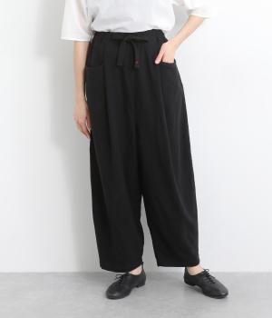 コットンリネンアムンゼンクロスバロンパンツ(ブラック-2)