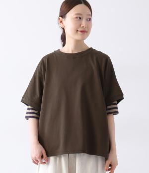 ヴィンテージ天竺ココンTシャツ(ブラウン-2)