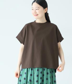 コットンヴィンテージ天竺マンシュロンTシャツ(ブラウン-2)