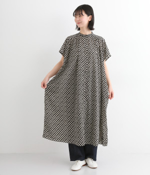 フロンセワンピース(ブラックチェック-ONESIZE)