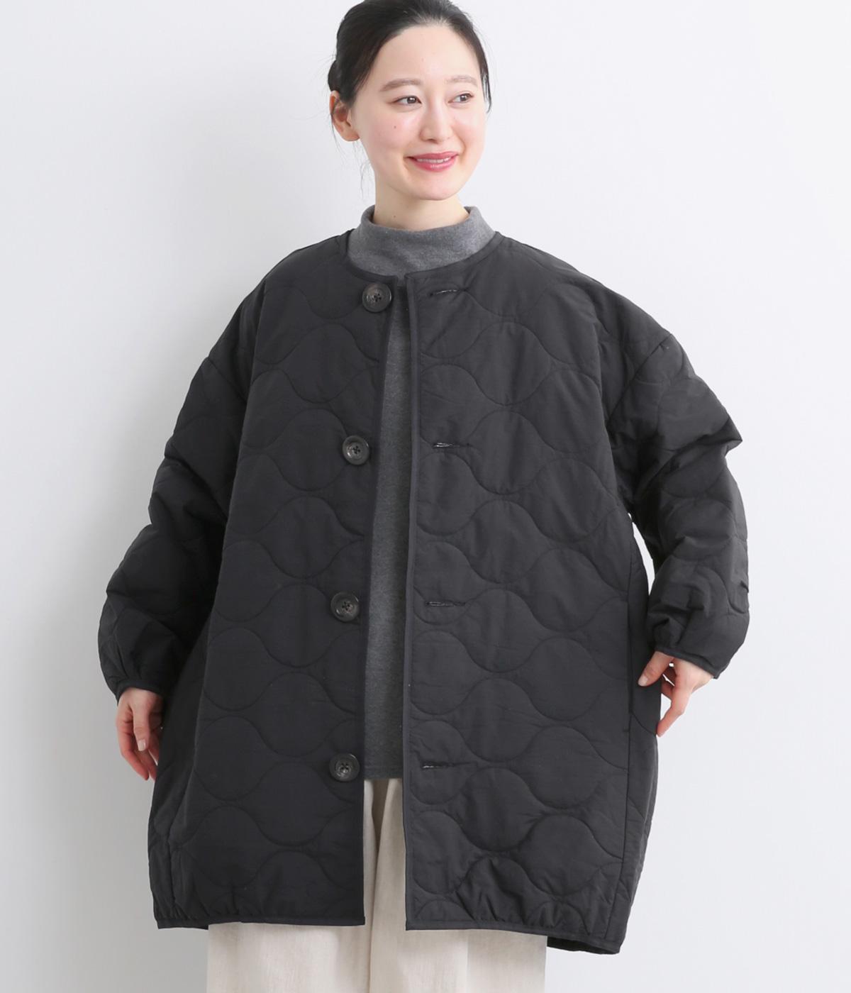 中綿キルトココンコート(ブラック-2)