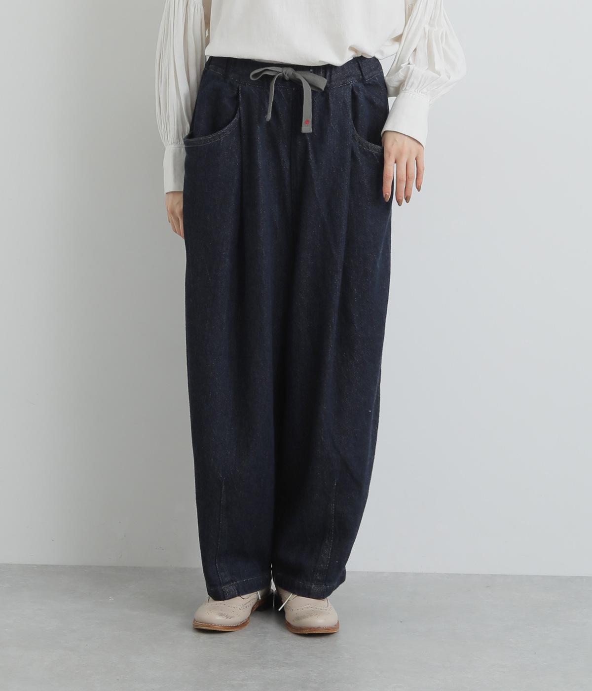 コットン綾デニムバロンパンツ(ワンウォッシュ-2)