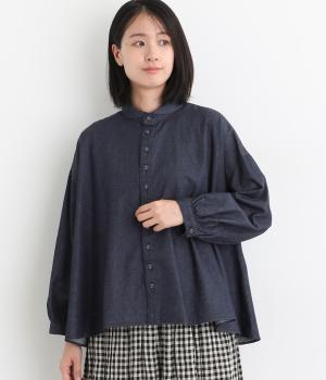 コットン5ozデニムセルクルシャツ
