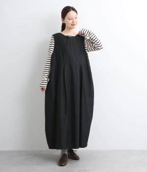コットンミニタリーモールスキン2wayランテルヌワンピース(ネイビー-2)