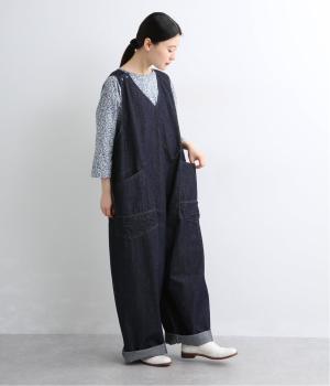 ムラ糸10ozデニムデフォルメサロペット(ワンウォッシュ-2)