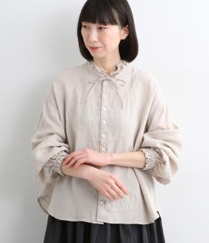 リネンキャンバスグランシャツリンネルヴロンシャツ