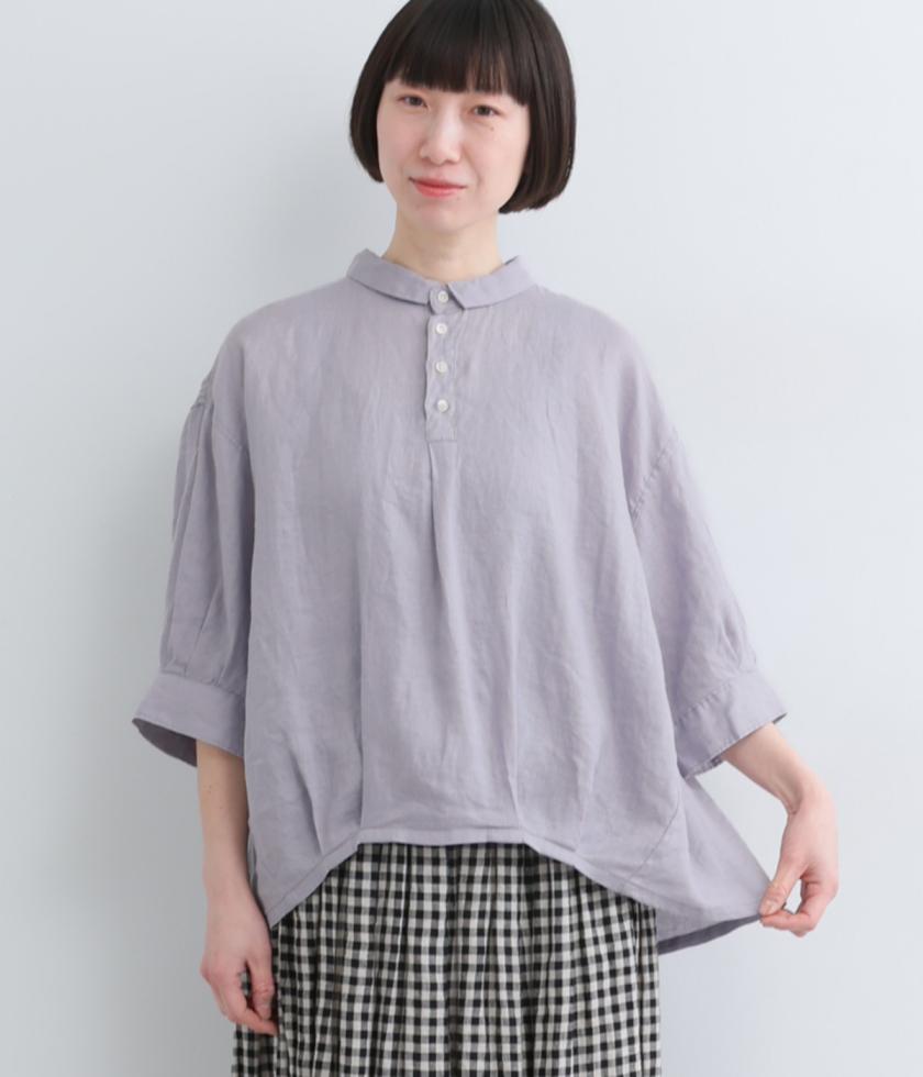 リネンキャンバスバロンシャツ