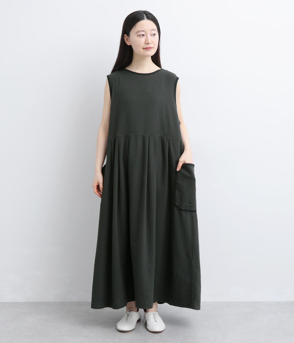 コットンパナマパスポワレワンピース(ブラック-2)