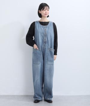 甘織デニムトラヴァイユサロペット(ユースド-2)