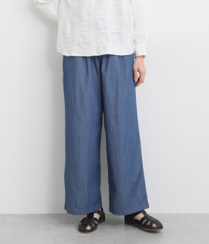 4ozデニム ストレートパンツ(ライトインディゴ-ONESIZE)