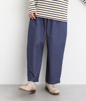 デニム エッグパンツ(ライトインディゴ-ONESIZE)