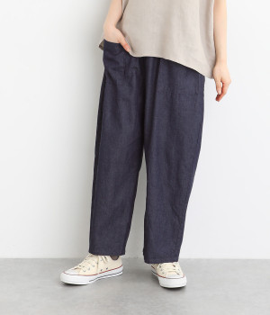 デニム エッグパンツ(インディゴ-ONESIZE)