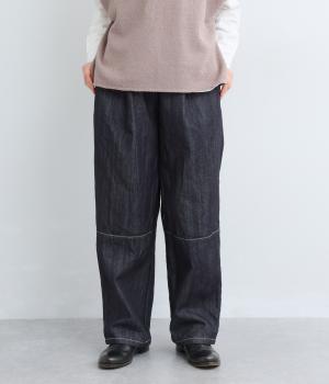 デニムルーズパンツ(インディゴ-F)