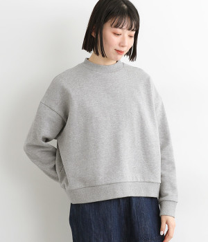コットン ベーシックスウェットシャツ(杢グレー-ONESIZE)