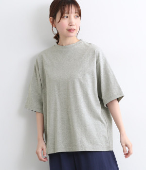 コットン オーバーサイズTシャツ(杢グレー-ONESIZE)