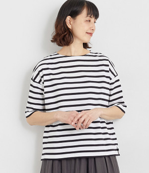 バスクボーダー プルオーバー(オフホワイト×ブラック-ONESIZE)