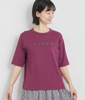 コットン ロゴTシャツ　VIVRE(バイオレット-ONESIZE)