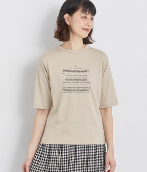 コットン ロゴTシャツ　MENU(ベージュ-ONESIZE)