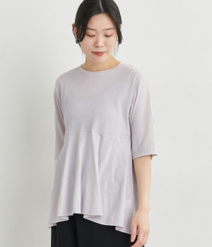 ペプラムプルオーバー(グレー-ONESIZE)