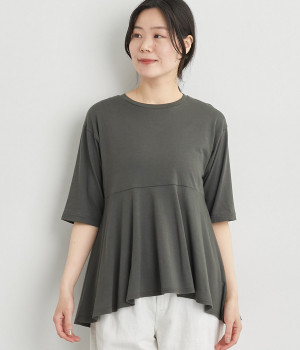 ペプラムプルオーバー(チャコール-ONESIZE)