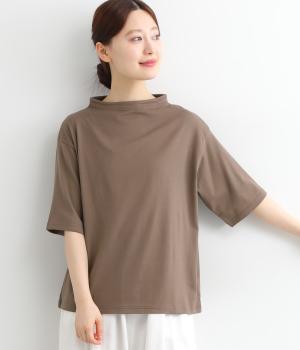 コットン天竺 ガンジーネックプルオーバー(アズキ-ONESIZE)