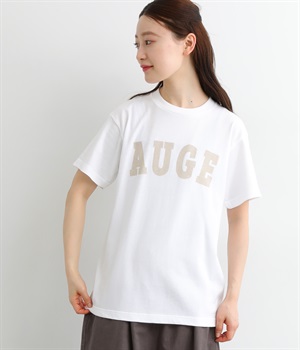 コットン プリント【AUGE】Tシャツ(ホワイト-ONESIZE)
