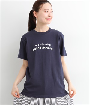 コットン プリント【WARDROBE…】Tシャツ(ネイビー-ONESIZE)