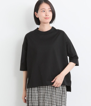 【made in japan】KODAWARI。コットンプルオーバー(ブラック-ONESIZE)