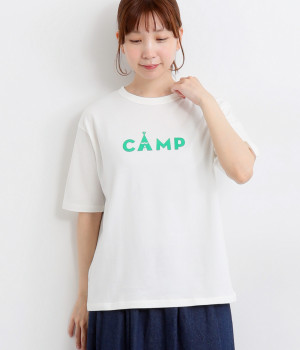 【made in japan】プリントTEE　CAMP(オフホワイト-ONESIZE)