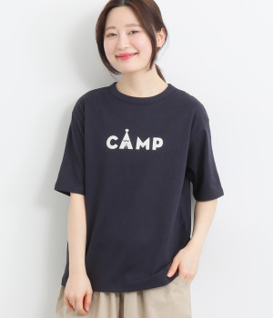 【made in japan】プリントTEE　CAMP(ネイビー-ONESIZE)