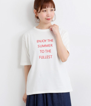 【made in japan】プリントTEE　ENJOY THE SUMMER(オフホワイト-ONESIZE)
