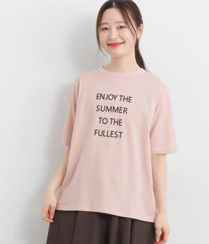 【made in japan】プリントTEE　ENJOY THE SUMMER(スモークピンク-ONESIZE)
