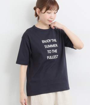 【made in japan】プリントTEE　ENJOY THE SUMMER(ネイビー-ONESIZE)