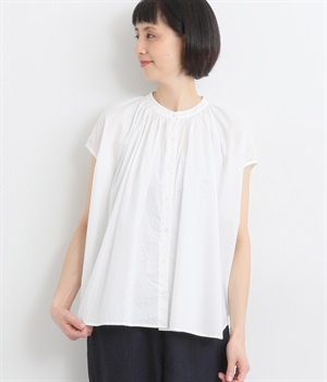 【made in japan】カラー配色ブラウス(オフホワイト-F)